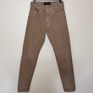 Vintage Abercrombie & Fitch ANF Tan Slim Straight Pants 28x34
